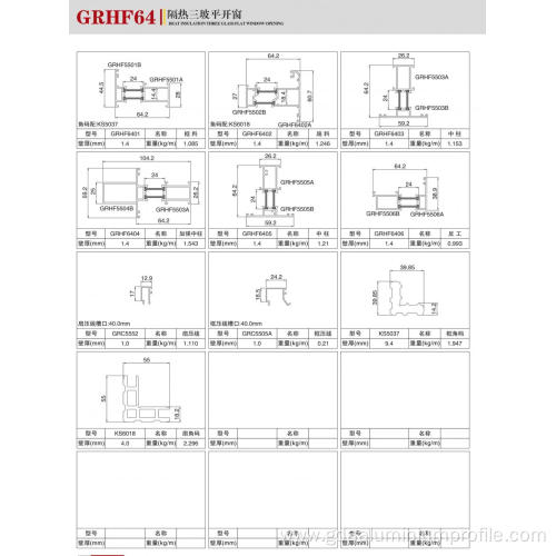 Custom Good Heat Insulation 6063 Aluminium Casement Windows